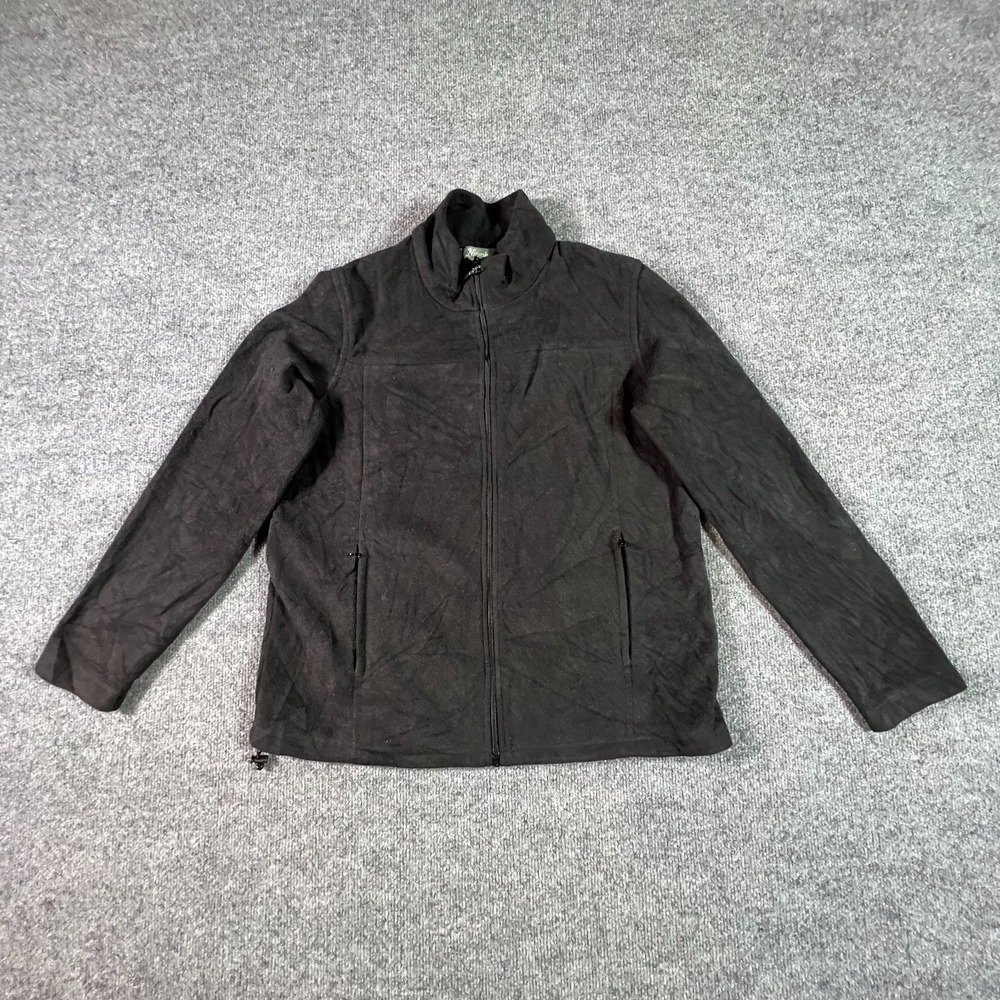 Natural Reflections Jacket Mens Medium Black Fleece Full Zip Gorpcore Outdoor